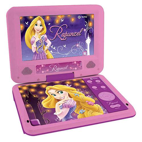 DVD Portátil Tectoy Rapunzel DVT P-4100 Entrada USB Função Ripping