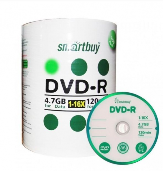 DVD-R 4.7GB 1-16X - Smartbuy - com Logo - 600 Unidades