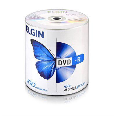 DVD-R Elgin 4.7GB/120min/16x com 100 Unidades