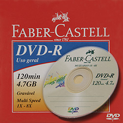 Tudo sobre 'DVD- R Faber-Castell 1X-8X 120 Minutos 4.7GB'