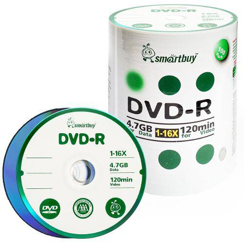 Dvd-R Smartbuy com Logo - 100 Unidades