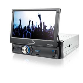 DVD Retrátil Automotivo Slide LCD 7´ TV GPS USB SD Multilaser