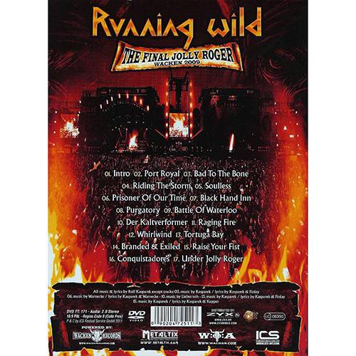 DVD Running Wild - Final Jolly Roger