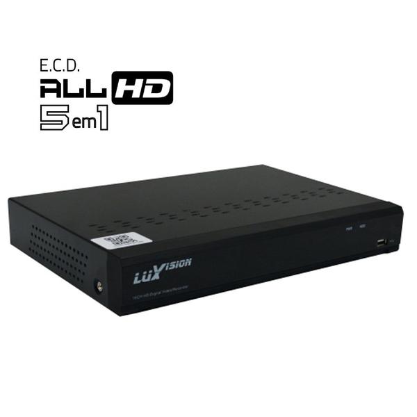 DVR Stand Alone All HD 5 em 1 Luxvision ECD 08 Canais - AHD/ HDTVI / HDCVI / IP / Analógico