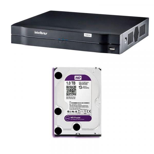 DVR Stand Alone Multi HD Intelbras MHDX-1016 16 Canais + HD 1TB WD Purple de CFTV (Não Instalado)