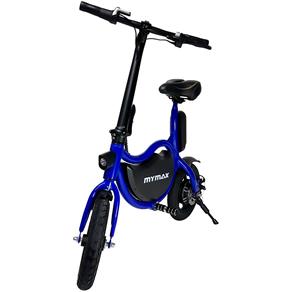 E-bike Bicicleta Eletrica 350w 36V Enjoy 2.0 Azul Autonomia Até 20km Aro 12 Mymax