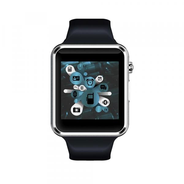E- Watch Relógio Inteligente com Função Celular e Notificações Via Bluetooth - Pulseira Preta - Dl