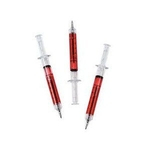 12 canetas de seringa vermelhas