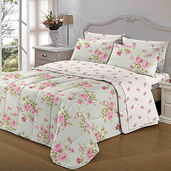 Edredom Casal Mangella Estampado 150 Fios Dupla Face - Camesa