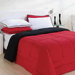 Tudo sobre 'Edredom Queen Preto/Vermelho - City Home'