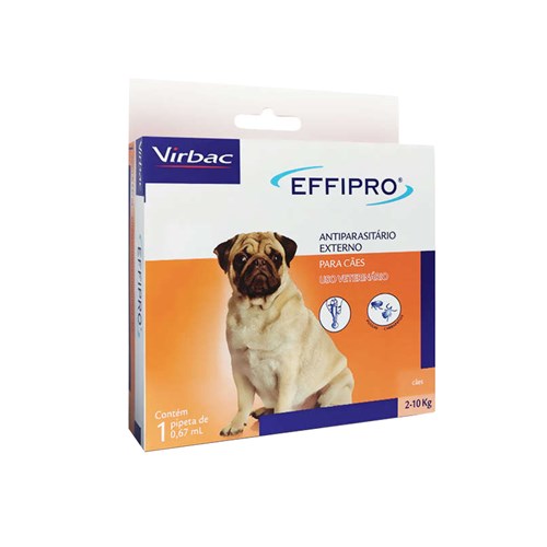 Effipro Cães 2 a 10kg Virbac 0,67ml Antipulgas e Carrapatos