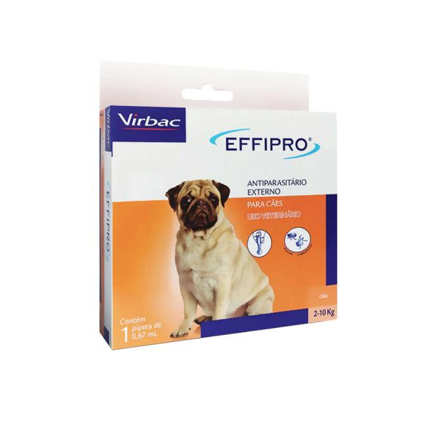 Effipro Virbac Antipulgas e Carrapatos Cães 2 a 10 Kg 0,67ml