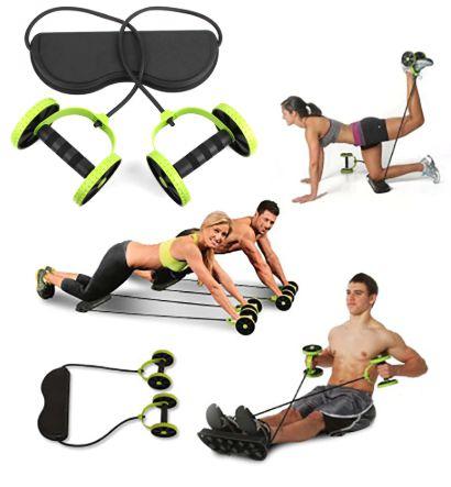 Elástico para Exercício Musculação Revoflex Xtreme para Abdominal Rolo com Roda