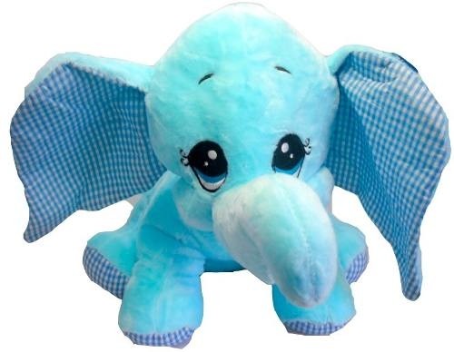 Elefante de Pelúcia Azul 30 Cm
