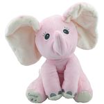 Elefante Pelúcia Musical Mexe Orelhas Rosa Bbr Toys