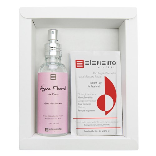 Elemento Mineral Rosas Kit - Argilas + Spray Hidratante Facial Kit