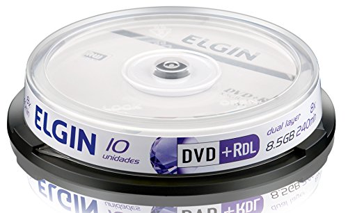 Elgin Midia DVD+R 8,5GB Dual LAYER/240 MIN/8X Pino 10