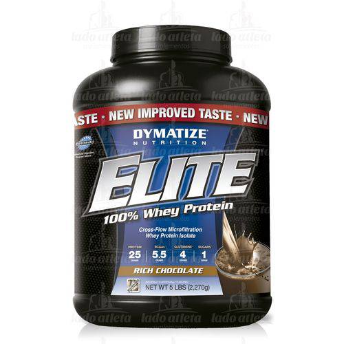 Elite 100% Whey Protein (5lbs/2.270g) - Dymatize Nutrition - Chocolate