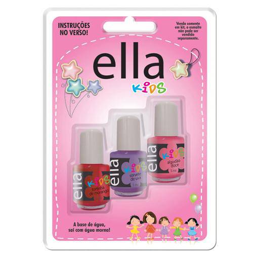 Ella Kids Esmalte Infantil (Kit 3 Cores)