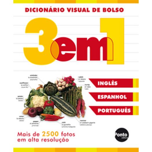 3 em 1 - Dicionario Visual de Bolso - Ingles Espanhol e Portugues - Blucher