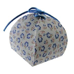 Embalagem para Doces - Floral - Azul/branco