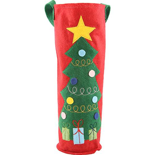 Tudo sobre 'Embalagem para Garrafa com Estampa Árvore de Natal - Christmas Traditions'