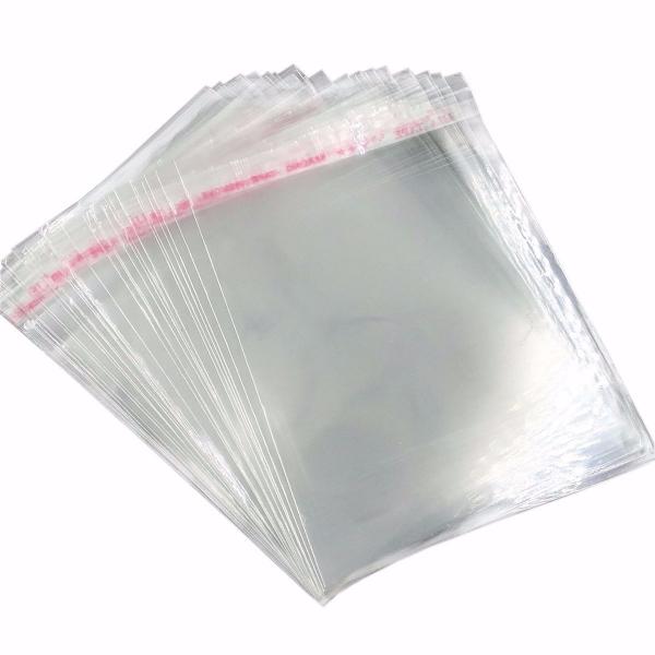 Embalagem Plástica Cd Dvd com Aba Adesiva 14,5 X 19,6 Cm com 100 Unidades - Om