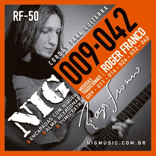 Encordoamento de Guitarra 009/.042 Roger Franco RF-50 - NIG