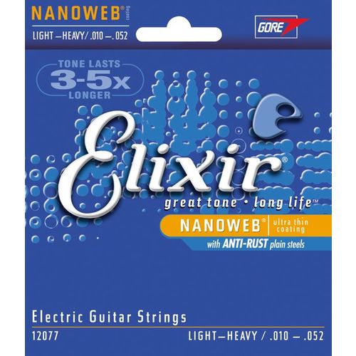Encordoamento Elixir Nanoweb 12052 Guitarra 0.10