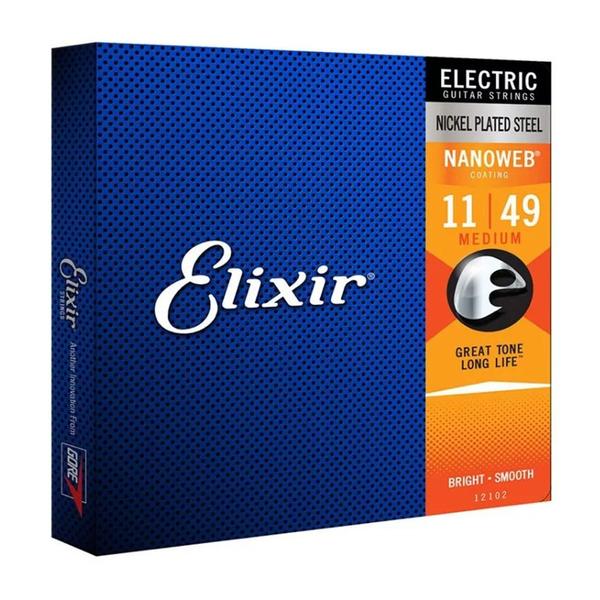 Encordoamento Elixir para Guitarra 011 Medium Nanoweb 1149