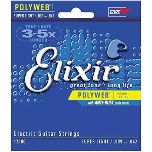 Encordoamento Elixir Polyweb 009 - Guitarra 12000
