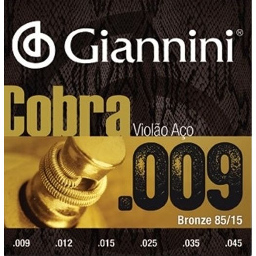 Encordoamento Giannini Cobra Violão Aço Geewak 009-045