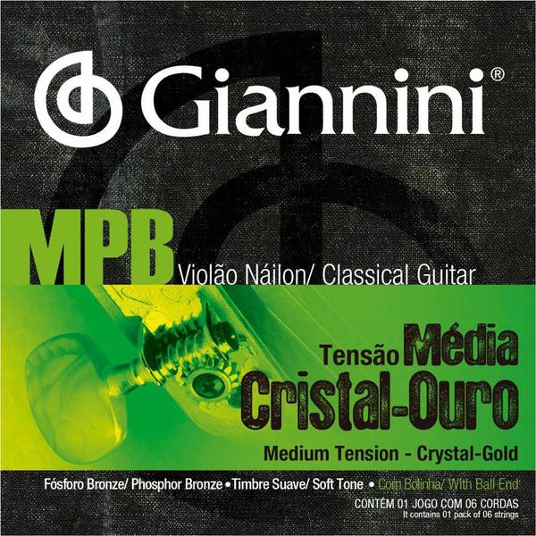 Encordoamento Giannini GENWG Tensão Média MPB Violão Nylon