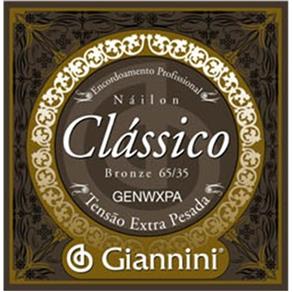 Encordoamento Giannini P Violão Nylon Serie Classico GENWXPA Extra Pesada (Bronze 6535)