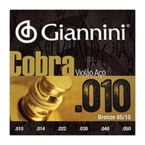 Encordoamento Giannini para Violão Aço Geefle Cobra 010