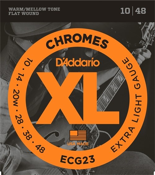 Encordoamento Guitarra D'Addario Chromes 010 - ECG23