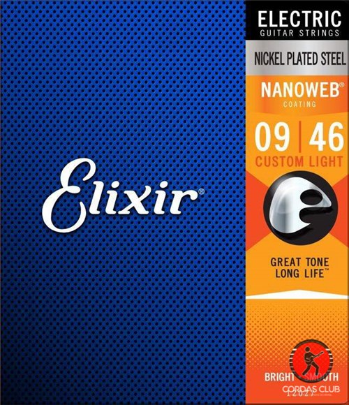 Encordoamento Guitarra Elixir Nanoweb 09 - 12027