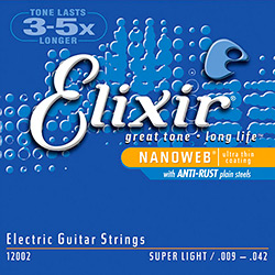 Encordoamento Guitarra Elixir Nanoweb 12002 0,09