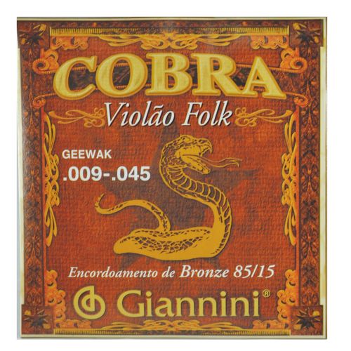 Encordoamento Inox Violão Folk Cobra - Giannini