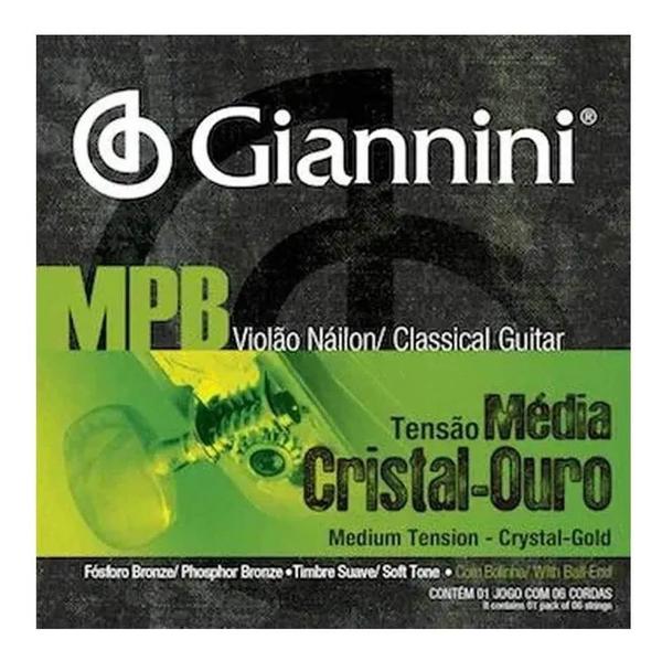 Encordoamento P/ Violão Giannini Nylon Genwg Cristal/ouro