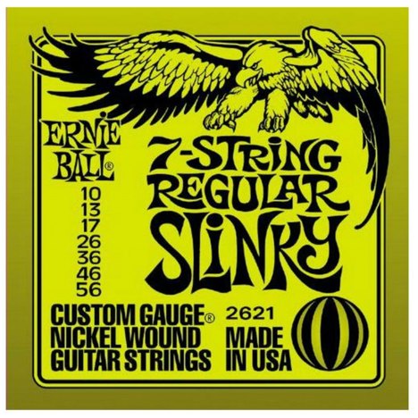 Encordoamento para Guitarra de 7C Regular Slinky 2621 - Ernie Ball