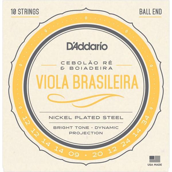 Encordoamento para Viola Brasileira Cebolão Ré/boiadeira - Ej82a - D'addario - D"Addario