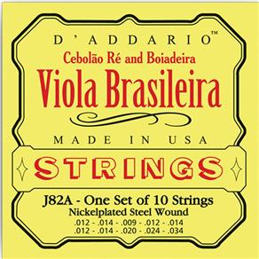 Encordoamento para Viola Brasileira J82a D`addario