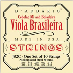 Encordoamento para Viola Brasileira J82c D`addario
