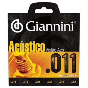 Encordoamento para Violao GESPW Serie Acustico ACO 0.11 Giannini