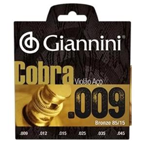 Encordoamento Violão Giannini Cobra GEEWAK Aço 0.09 - EC0040