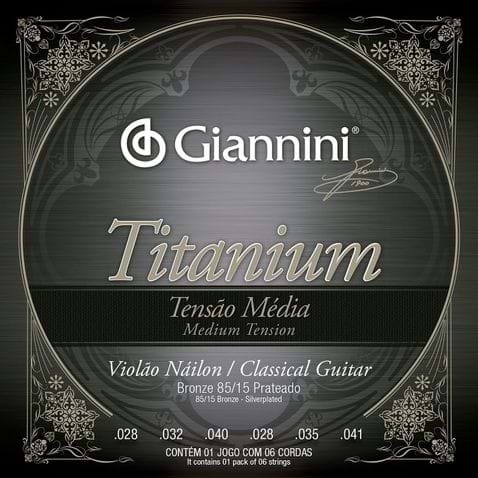 Encordoamento Violao Giannini Genwtm Titanium Bronze 85/15 Prateado