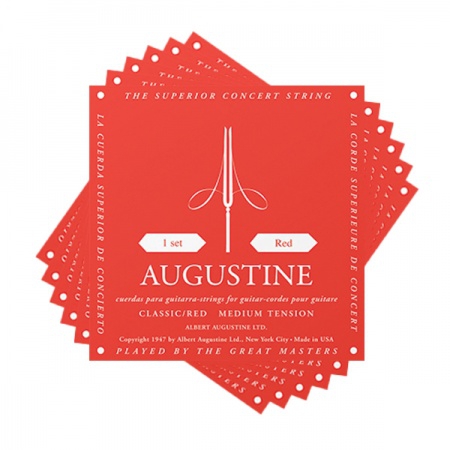 Encordoamento Violão Nylon - AUGUSTINE CLASSIC RED / MÉDIA - Albert Augustine