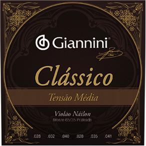 Encordoamento Violão Nylon Giannini Clássico Tensão Média - GENWPM