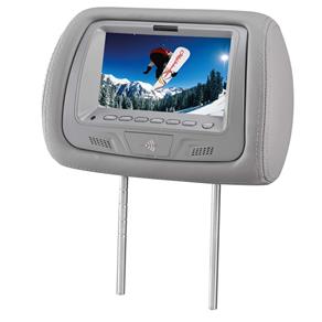 Encosto de Cabeça KX3 com Tela LCD de 7" com Sistema PAL/NTSC - Cinza